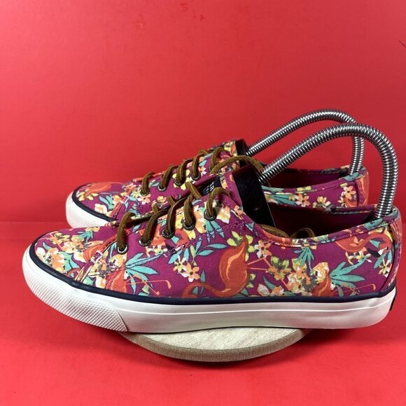 Sperry Top -Sider Women's Pink Floral Print Boat Shoe Size 8.5 - Picture 3 of 9